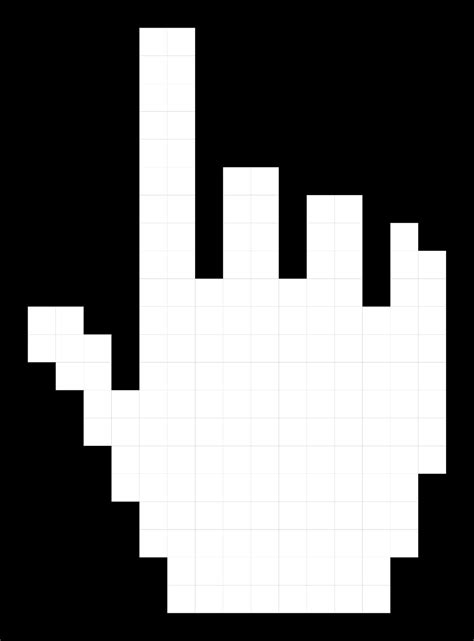 Download Pixelated Hand Cursor Icon