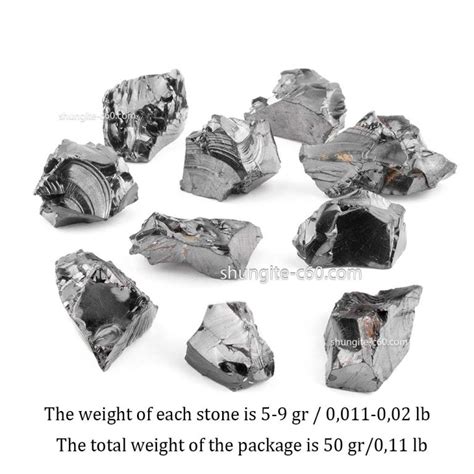 Elite Shungite Color Variations Silver Type Mineral From Russia