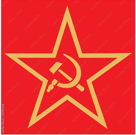 Communist - Soviet union red star (hammer and sickle) Stock Vector | Adobe Stock