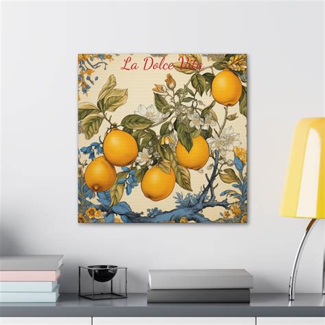 Canvas Gallery Wrap La Dolce Vita Italian Lemons Elegant Etsy