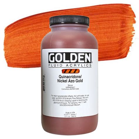 Golden Fluid Acrylics Quinacridone Nickel Azo Gold Oz Jerry S Artarama