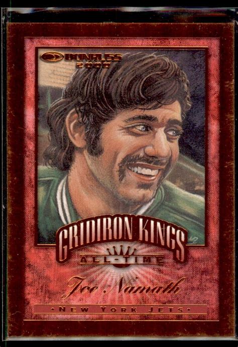 Joe Namath Donruss All Time Gridiron Kings Bronze Gk New