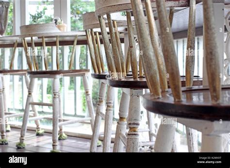 stool in front of counter bar at coffee shop Stock Photo - Alamy