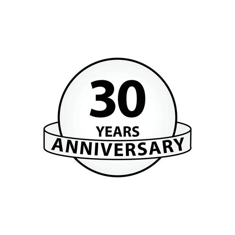 30 Years Anniversary Celebration Vector Template Design Illustration