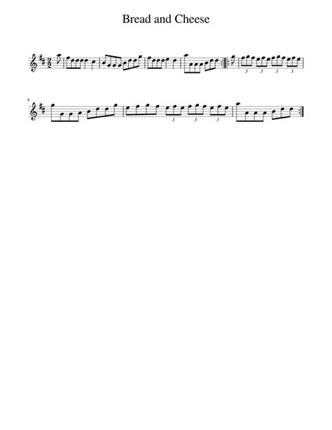 Bread And Cheese Sheet Music For Piano Solo