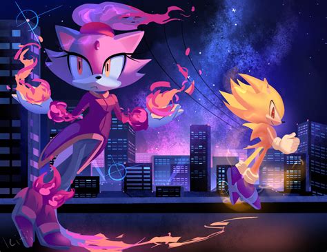 Blaze and Sonic by leifii on DeviantArt