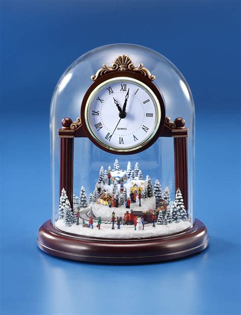 Christmas Village Musical Clock