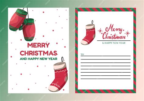 diseno de plantilla de postal de feliz navidad vector premium