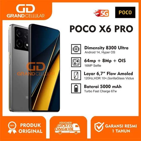 Jual Poco X6 Pro 12gb Ram 512gb Rom Poco X6 12gb Ram 256gb Rom