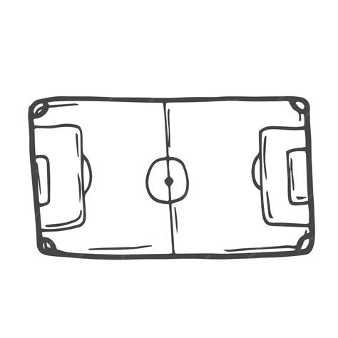 Premium Vector Football Stadium Or Soccer Field Sport Drawing Tournament Design In Doodles Style