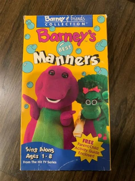 Barneys Best Manners Sing Along Vhs Video Tape Barney Friends