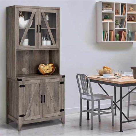 Small Rustic Kitchen Buffet With Hutch Cabinet – Aroflit