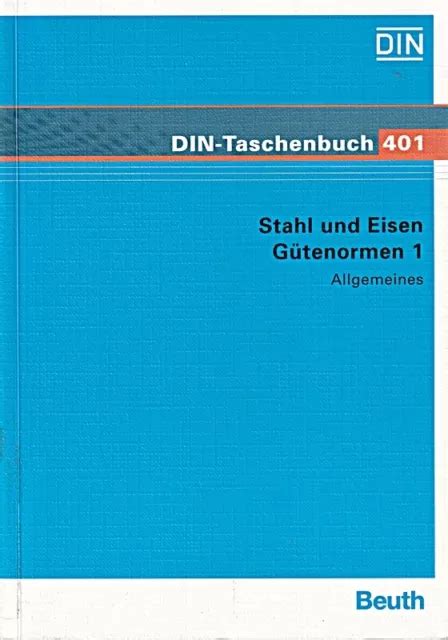 Stahl Und Eisen G Tenormen Allgemeines Din Taschenbuch Eur