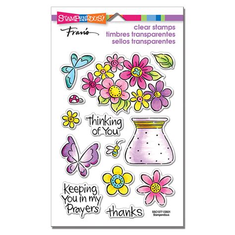 Pop Bouquet Perfectly Clear Stamps Ssc1377 Craftlines Bv