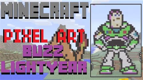 Minecraft Pixel Art Buzz Lightyear Tutorial Youtube