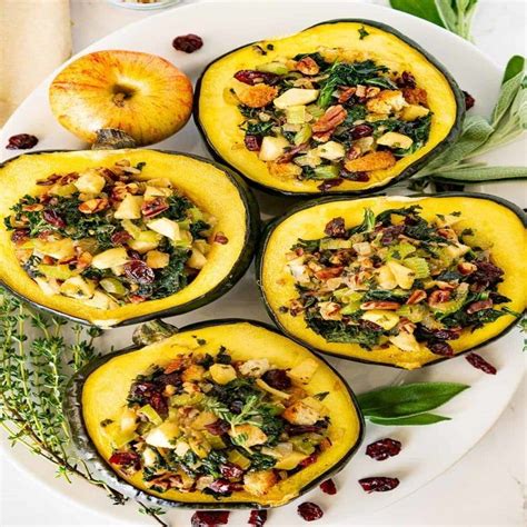 Vegan Stuffed Acorn Squash Vegan Thanksgiving Recipes Acorn Squash