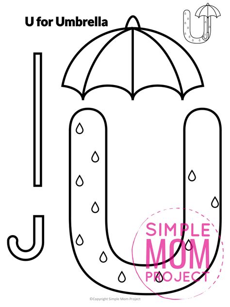 Free Printable Letter U Craft Template - Simple Mom Project