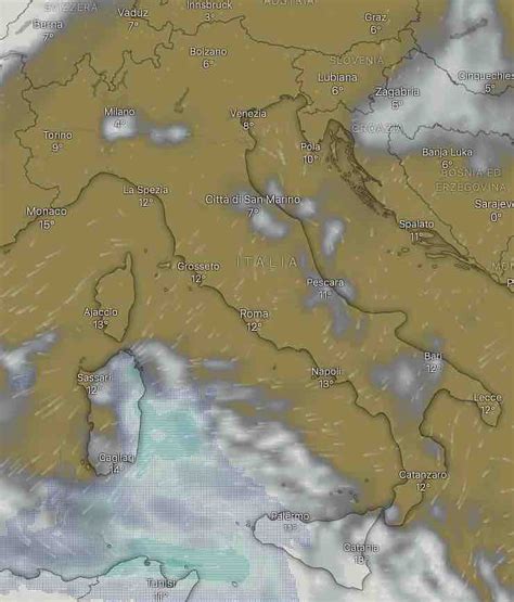 Previsioni Meteo mercoledì 8 gennaio nuvoloso e temperature in calo