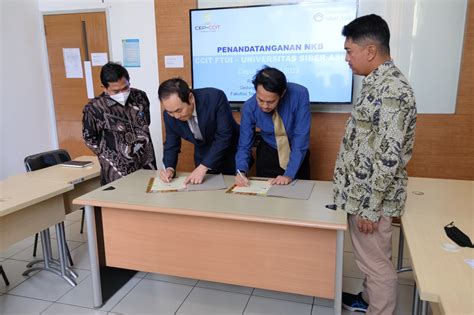 CEP CCIT FTUI Dan Universitas Siber Asia Tandatangani Nota Kesepakatan