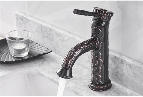 Luxury Basin Faucets Solid Brass Bathroom Faucets Bronze Single Handle European Hot And Cold