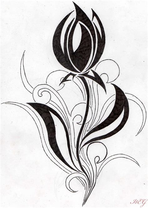 Flower Tribal Drawing at PaintingValley.com | Explore collection of