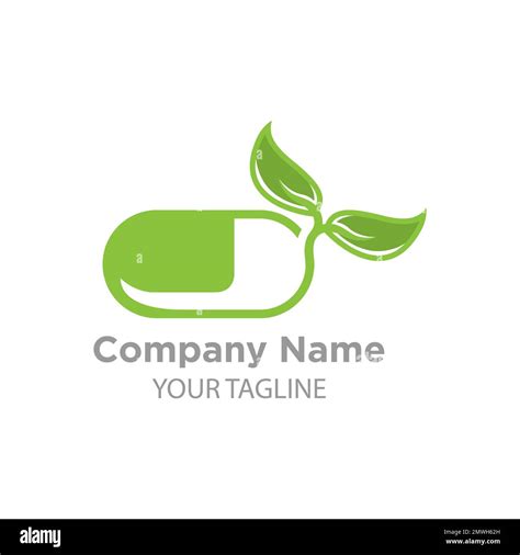 Logo Design Of Herbal Capsule Pill Leaf Medicine Drug Icon Designeps