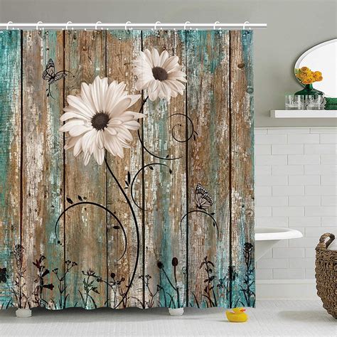 Rustic Shower Curtainfarmhouse Shower Curtain Country Shower | Etsy