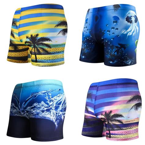 3d Sexy Male Swim Wear Swimming Trunks Men Swimwear Beach Shorts Sports Swim Boxer Briefs