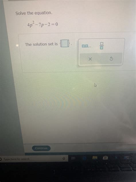 Solved Solve The Equation P P The Solution Set Is Chegg