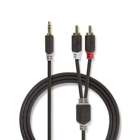 Nedis Cble Audio Stro Jack 3 5 Mm To 2 X RCA Mle 3 Meters Audio