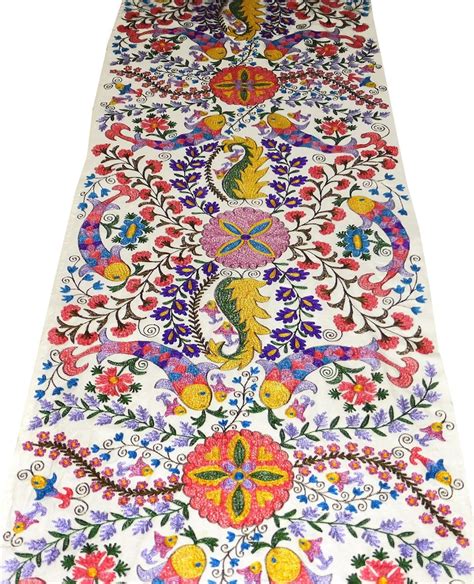 Original Uzbek Silk Embroidery Suzani With Fishes Fishpond - Etsy Australia