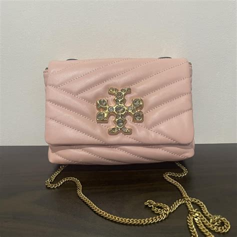 Tory Burch Kira Chevron Embellished Logo Mini Crossbody Luxury Bags