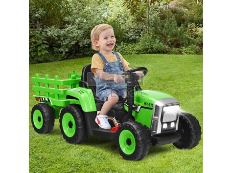 Tracteur Lectrique Deutz Fahr Pour Enfant Avec Remorque Feux Led