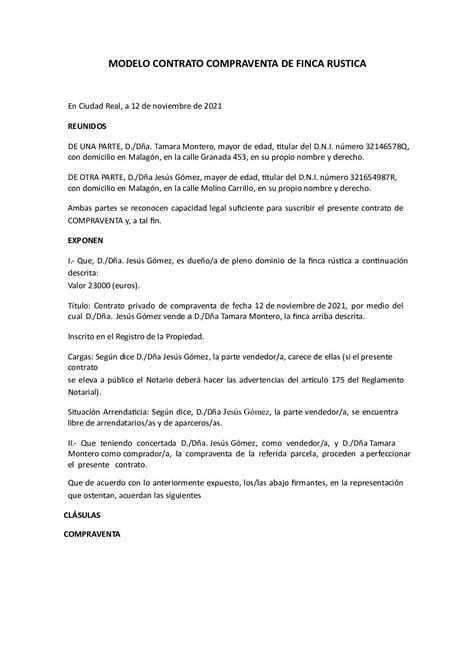 Contrato De Arrendamiento De Fincas Urbanas Actualizado Abril Hot Sex