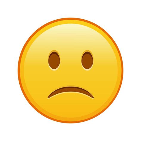 Slightly Frowning Face Large Size Of Yellow Emoji Smile 15577273 Vector