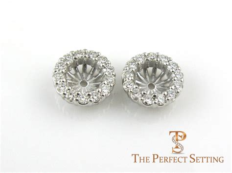 Diamond Stud Halo Earrings | The Perfect Setting, Inc