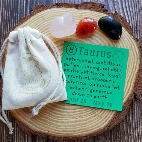 Taurus Gemstone Set Taurus Crystal Set Zodiac Gift for - Etsy