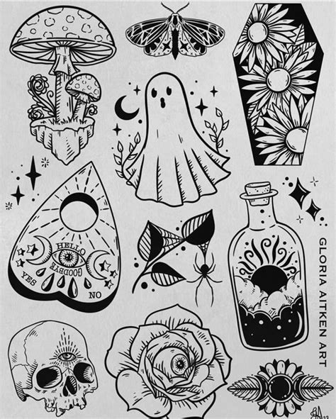 Spooky tats | Floral tattoo sleeve, Tattoo design book, Tattoo flash art