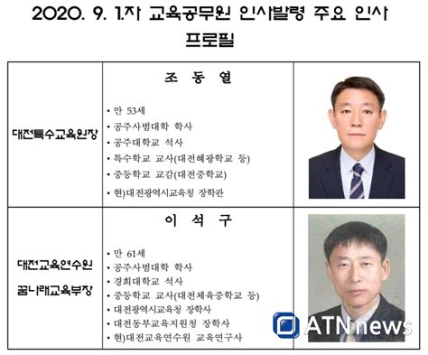 대전시교육청 자 유·초·중등 교육공무원 인사발령91자