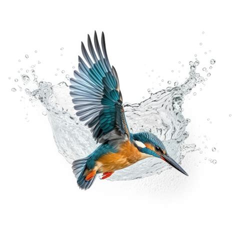 Premium AI Image | Diving Kingfisher