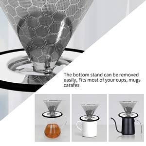 Amazon Lhs Pour Over Coffee Dripper Reusable Coffee Filter Metal