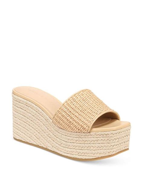 Veronica Beard Gable Slip On Espadrille Platform Wedge Sandals In