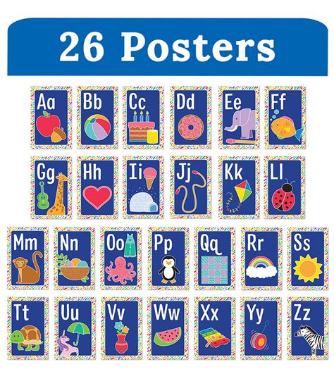 Grade Pk 2 Mini Posters Alphabet Cards Poster Set