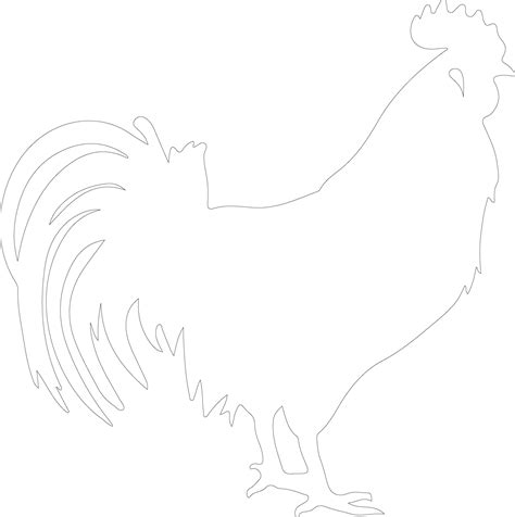 chicken outline silhouette 38829603 Vector Art at Vecteezy