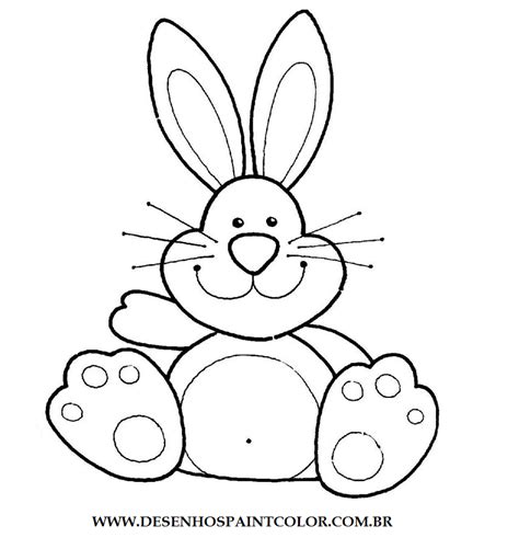 DESENHO DE COELHO PARA IMPRIMIR E COLORIR . DESENHOS INFANTIS ...