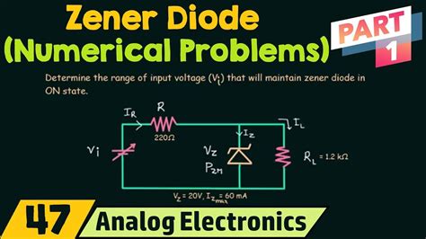 Zener Diode Numerical Problems Part Youtube