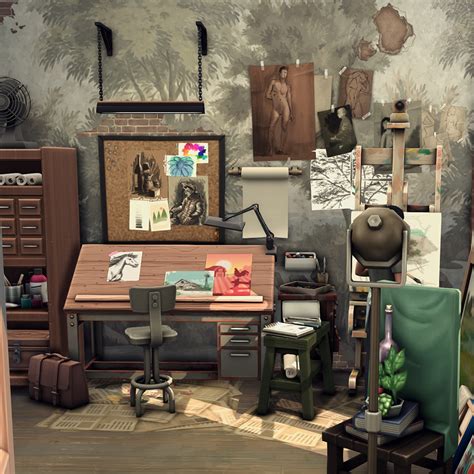 Realistic Art Studio Screenshots Rooms Lots The Sims 4