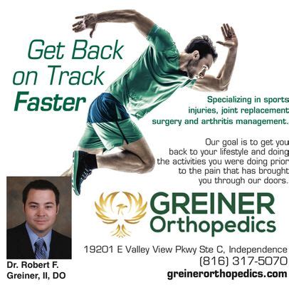 ROBERT GREINER GREINER ORTHOPEDICS Updated February 2025 19201 E