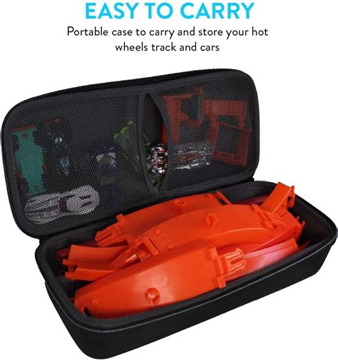 TUDIA EVA Empty Carrying Case For Hot Wheels Track And Cars Hard Storage Travel Portable Case