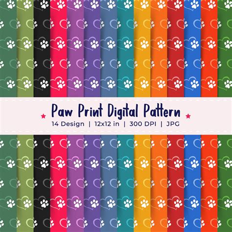 Paw Print Patterns Design - MasterBundles